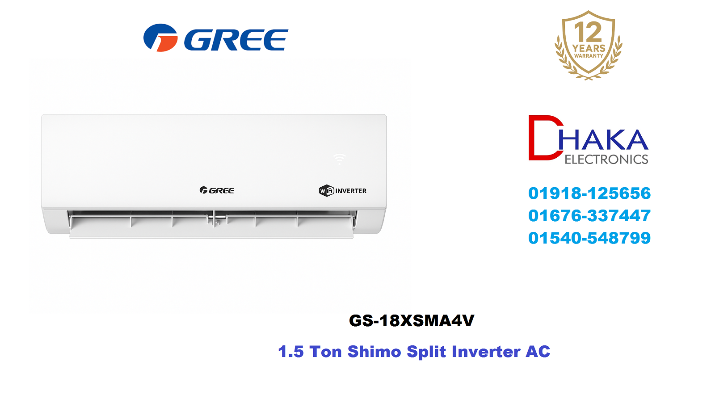 Gree 1.5 Ton Shimo Split Inverter AC GS-18XSMA4V